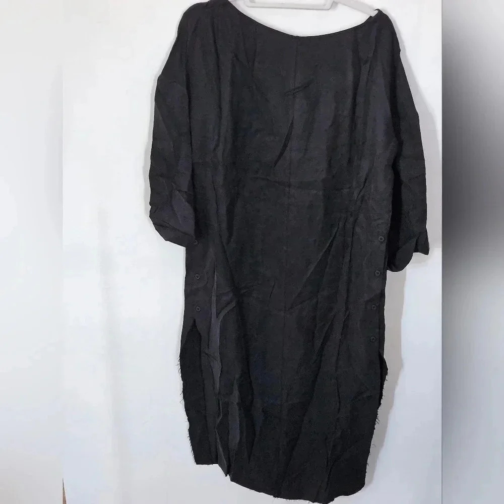 ONE TEASPOON Black Button Side Maxi Dress Size‎ XS Gauze Linen Blend NWT